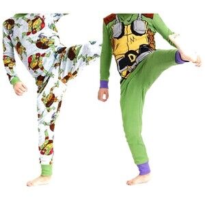 TMNT Nickelodeon Ninja Turtles 4-piece Pajama Set Glow In The Dark NEW, Size 3T